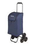 Wózek na zakupy zakupowy ze składaną rączką  Boster 3M granatowy
