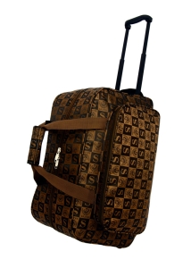 Torba podróżna na kołach 60 cm Letters brązowa 