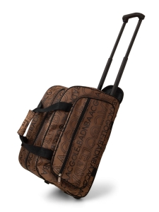 Torba podróżna na kołach 48 cm Letters cb brązowa