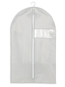 Pokrowiec na ubrania foliowy z suwakiem 60x120 cm szary 