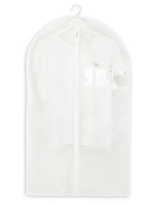 Pokrowiec ubraniowy 60x140 z suwakiem biały 