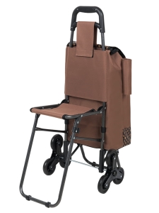 Wózek na zakupy schodowy wyprzedaż 3ks brązowy