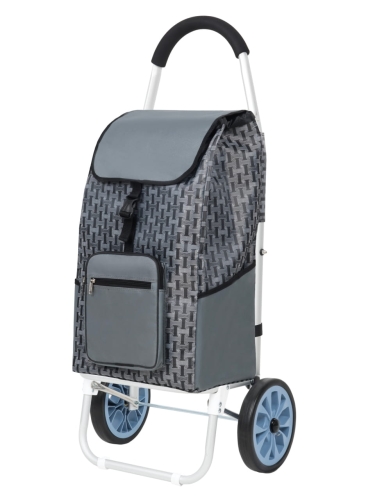 duży wózek zakupowy na kółkach