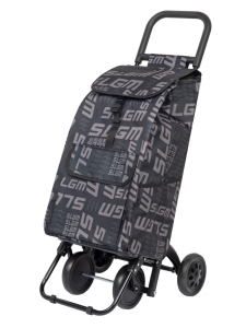 Wózek na zakupy zakupowy na 4 kółkach 4k SLGM czarny