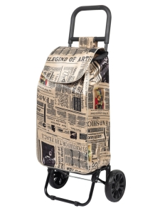 Wózek na zakupy zakupowy lekki na łożyskowanych kołach Silk Gazeta