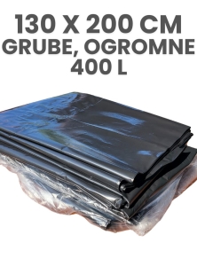 Wielkie worki 400 l foliowe czarne na odpady 5 szt 
