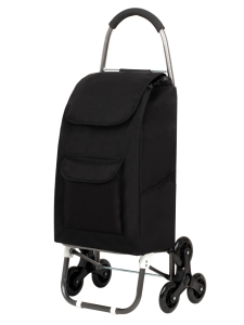 Wózek schodowy na zakupy ciche koła z łożyskiem czarny 3k Plain