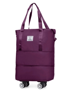 Torba podróżna na kółkach wizzair 40 cm składana 3w1 fioletowa
