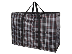 Duża torba do pakowania rzeczy 06mat - 58/75/26 cm czarna krata 
